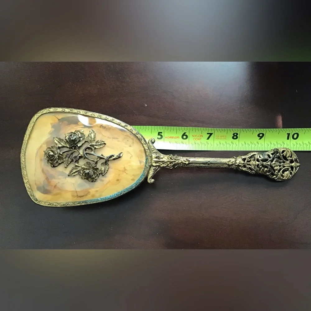 1950’s Vintage 2-Piece Brush and Mirror Vanity Set Art-nouveau